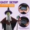 59” Halloween Decorations Outdoor Hanging Witch Talking Decor